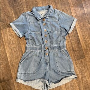 Womens Denim One Piece Romper